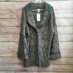 NEW WITH TAGS SOFT SURROUNDINGS DAMASK CARDIGAN SWEATER